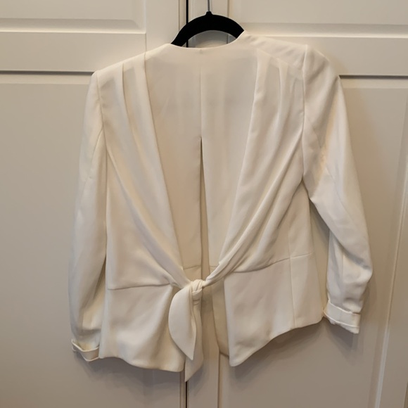 Club Monaco White Blazer with Tie Back - Picture 2 of 3